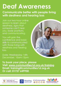 Deaf Awareness training course