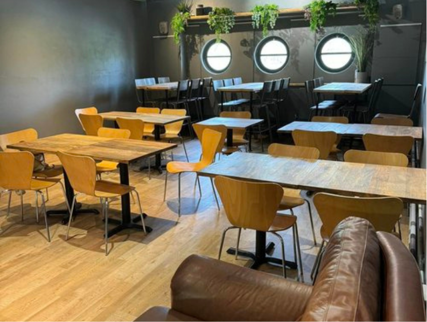 Dining hall with sofa