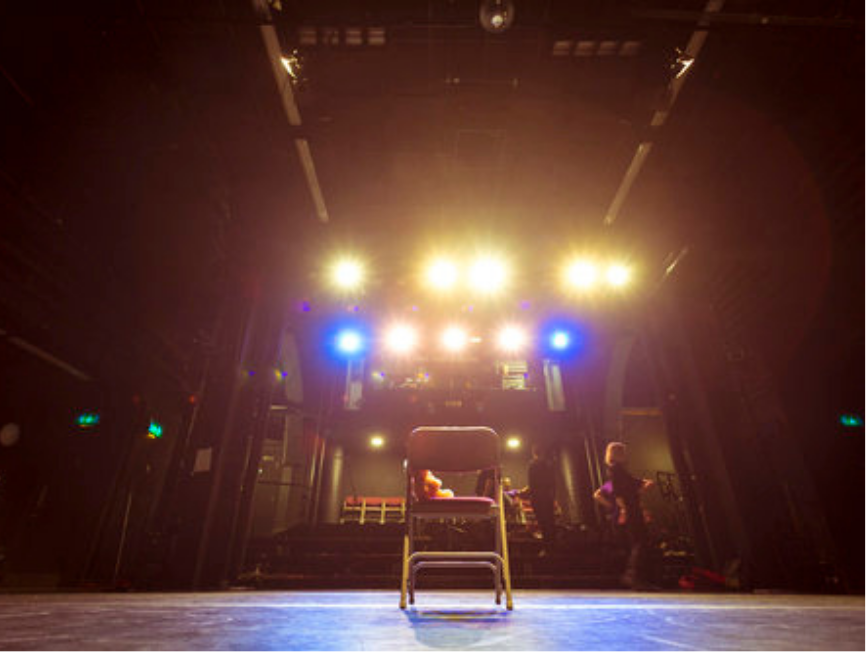 Theatre with lights and stage 