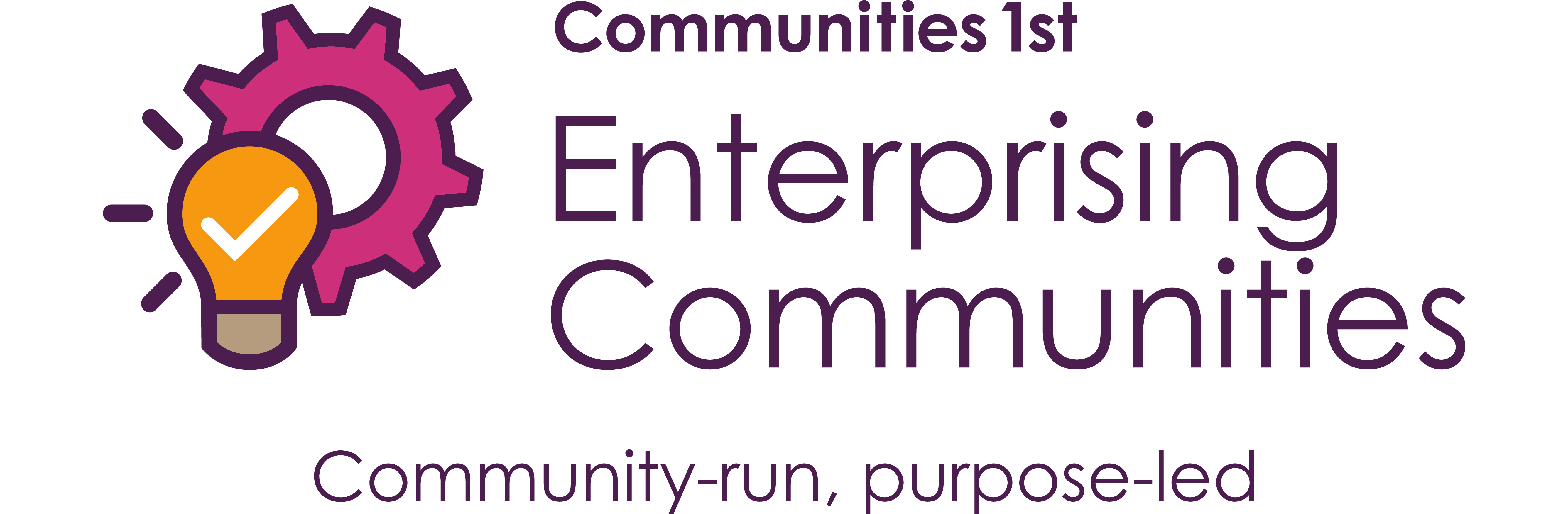 Enterprising Communities Logo: Community-run, purpose-led