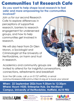 communities 1st research cafe poster
