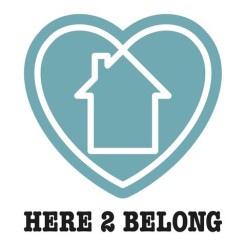 here 2 belong logo