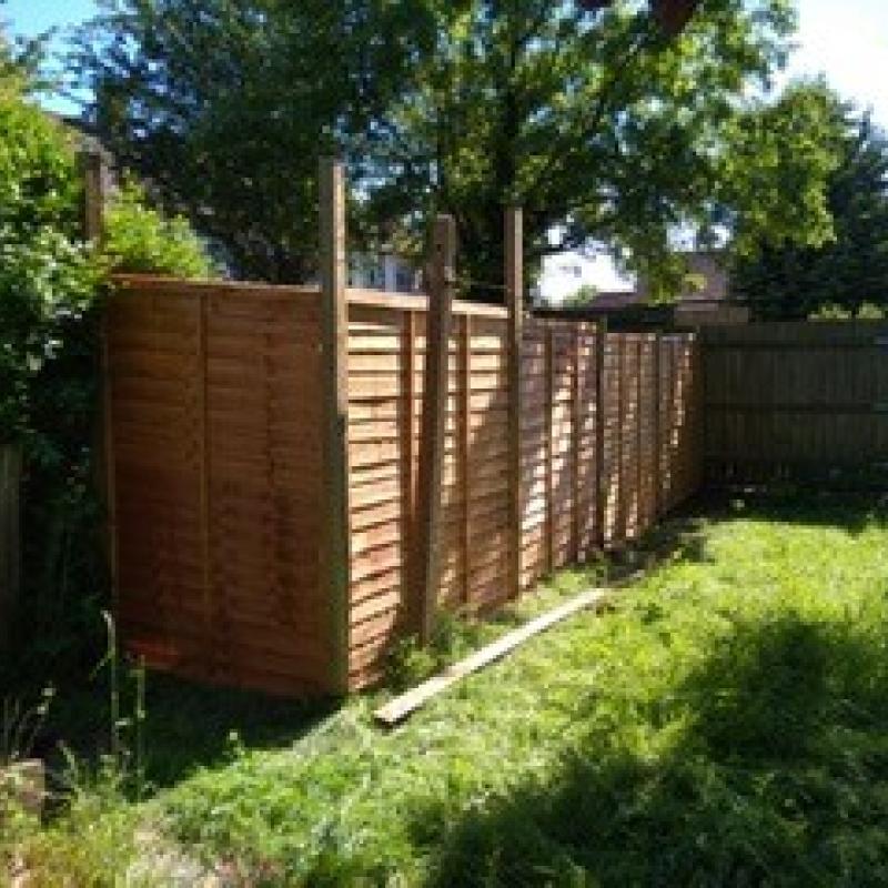 Edges trimmed by fence