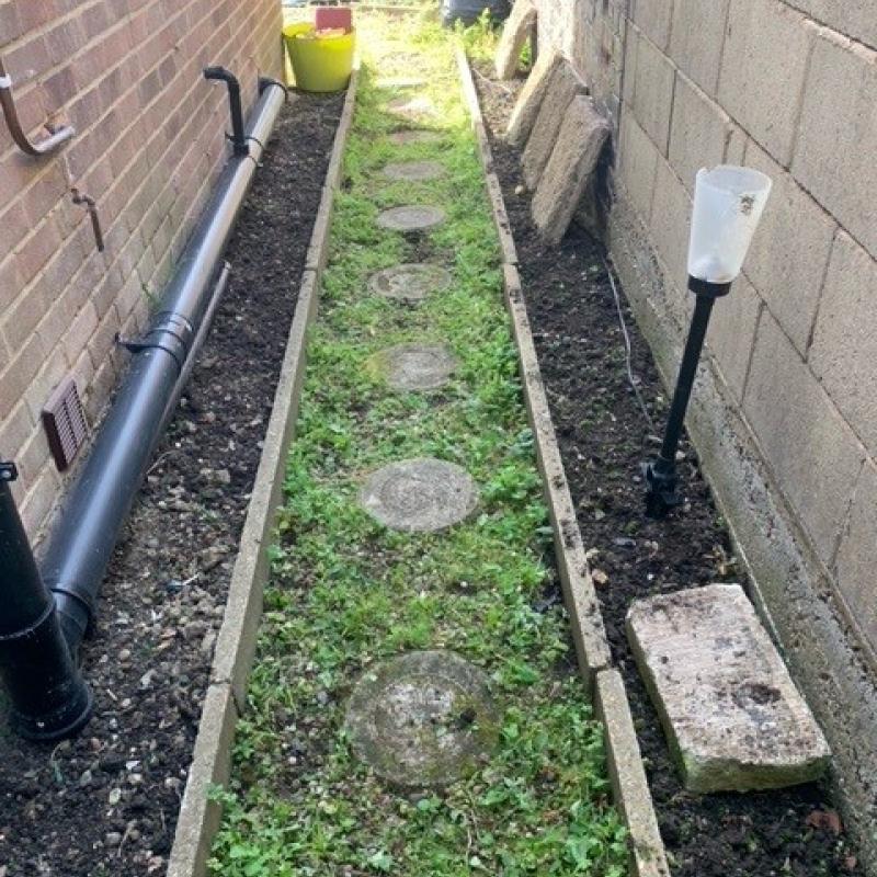 Cleaned up alley strip