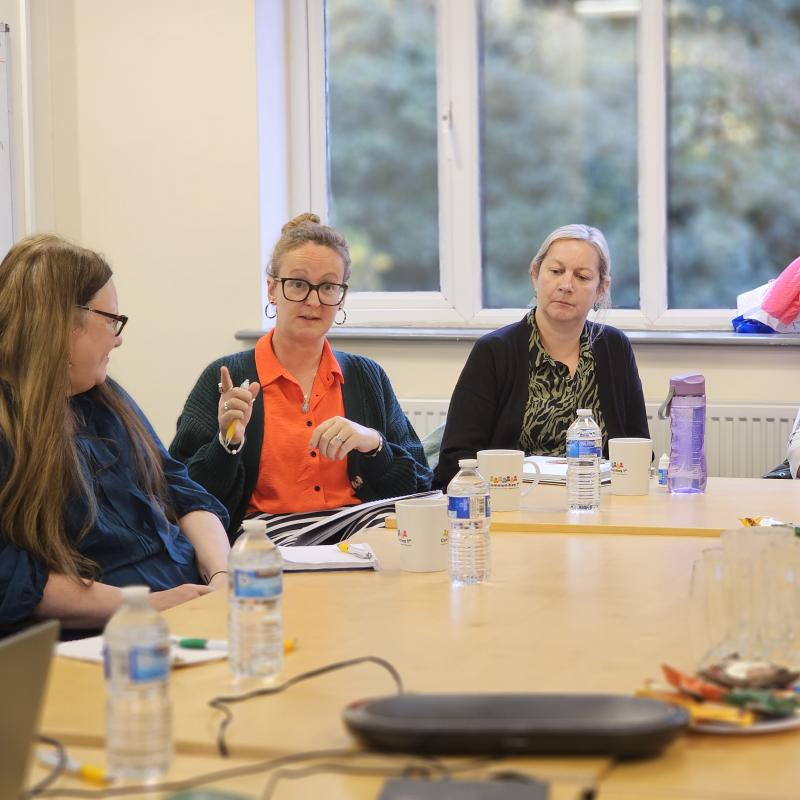 Participants engaging in course