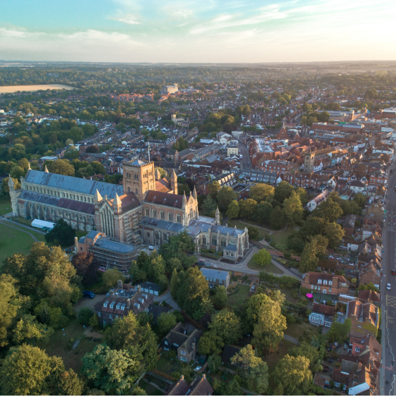 St Albans from the sky.