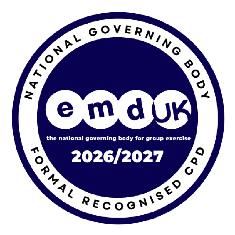 Round accreditation badge for EMDUK  